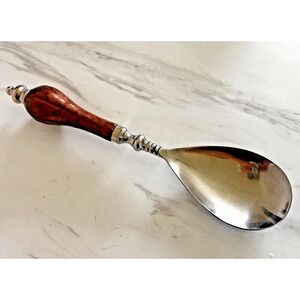 Julia Knight Large Serving Spoon USA 11.25" Bronze Marble Look to Handle BxA